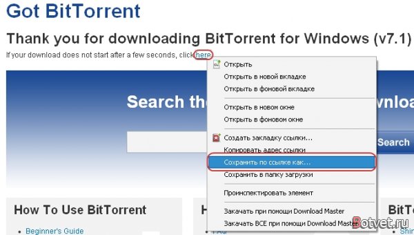 Как скачать через Torrent сети при помощи программы BitTorrent?