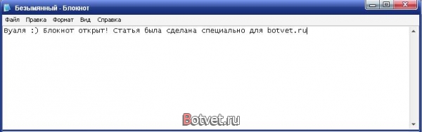 Как запустить блокнот с командной строки?